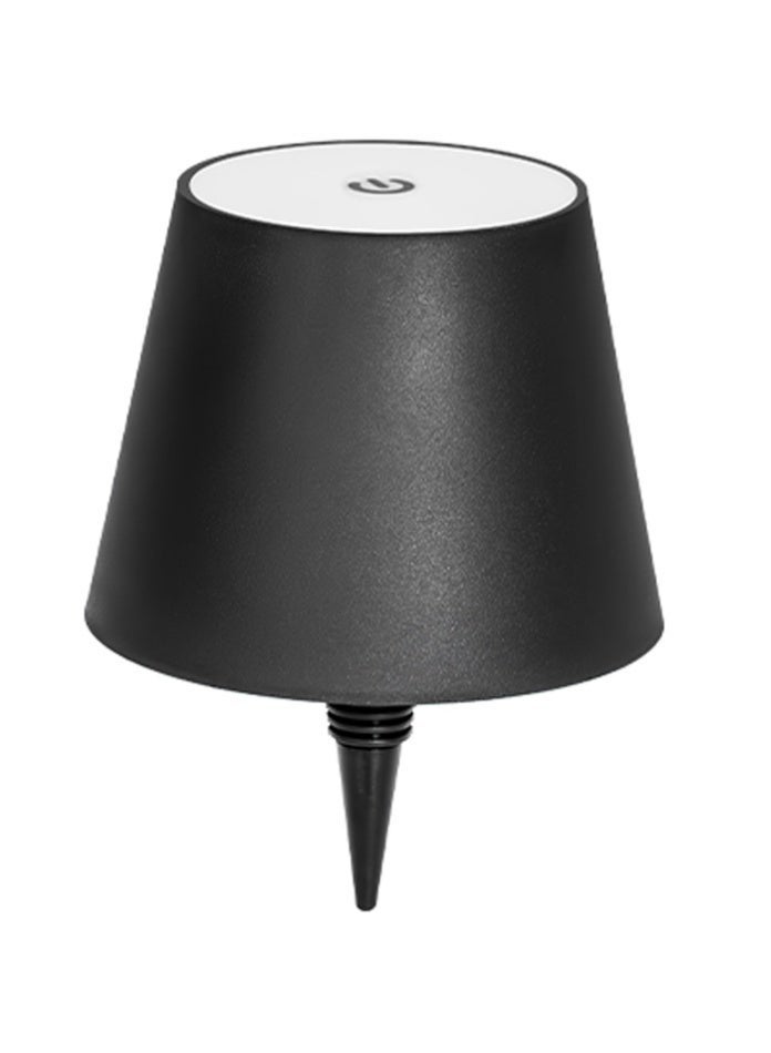 مودي مصباح LED أسود لسدادة زجاجات النبيذ - ضوء زجاجة قابل لإعادة الشحن بثلاثة ألوان، ضوء ليلي USB بقوة 3 وات مع تحكم باللمس للبار والديكور المنزلي والمناسبات - أسود - Image 2